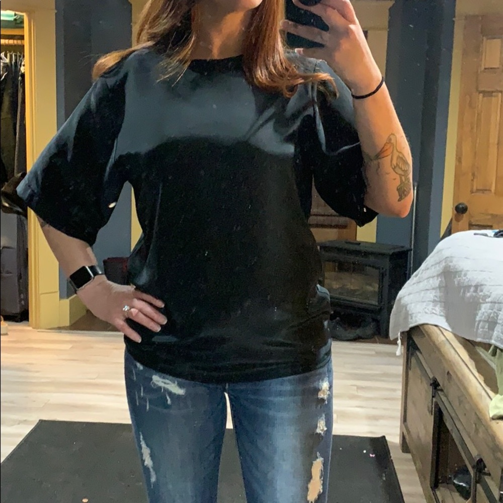 Black Polyester Blouse